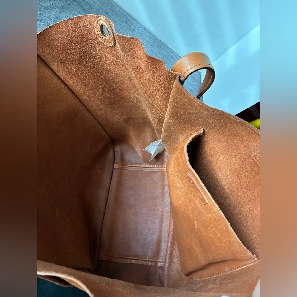 Madewell Tan Leather Tote Bag - Picture 6 of 9